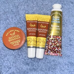 Bath and body works banana lip and hand cream